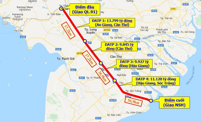Cần Thơ quyết tâm hoàn thành cao tốc Châu Đốc - Cần Thơ - Sóc Trăng hơn 31.000 tỷ đồng vào cuối năm 2027
